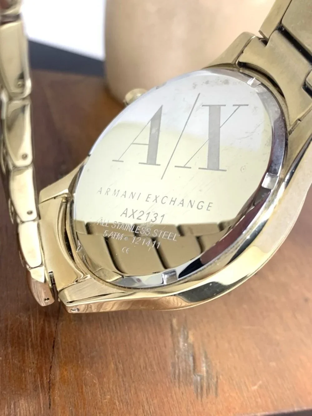 Armani Exchange Men's Watch AX2131 Quartz Gold Stainless Steel 46mm